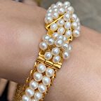 14 Ayar Altın Piramit Incili Kelepçe