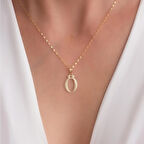 14 Ayar Altın Plaka Ö Harf Kolye