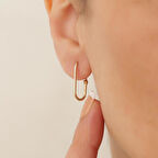 14 Ayar Altın Simple Ataş Küpe