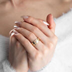 14 Ayar Altın Antik Desenli Yüzük