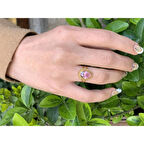 14 Ayar Altın Fantezi Damla Telkari Yüzük