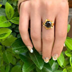 14 Ayar Altın Siyah Gül Yüzük