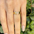 14 Ayar Altın Yeni Tasarım Y Harfli Yüzük