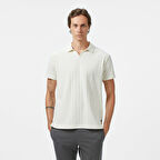 Nautica Erkek Krem Classic Fit Polo Yaka T-Shirt