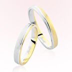 Harem Altın Sarı Beyaz Altın Alyans 6406