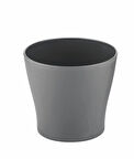 8.3 Litre Gri Gardenya Saksı Dekoratif Mat Tabaksız Plastik Saksı