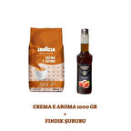 Lavazza Crema e Aroma 1000 gr + Grande Terra Fındık Şurubu 750 Ml Seti