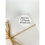 Senin için Özenle Hazırlandı Siyah 4 cm Yuvarlak Yapışkanlı Sticker 120 Adet  