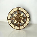 Pusula Sessiz Duvar Saati  