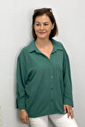 Kadın Mint Yeşili Ayrobin Gömlek