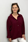 Kadın Bordo Ayrobin Gömlek