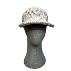 Uretti - Necla 4345 El Örgüsü Kağıt İp Yazlık Siperli Kasket Şapka - XS