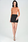 Dalgıç Mini Etek | Etk13439 Siyah