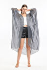 Şifon Plaj Kimono | ELB33597 Laci İnce Çizgili