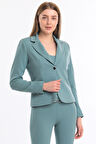 Blazzer Scuba Astarlı Ceket |  CKT33437 Su Yeşili
