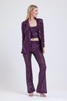 Astarlı Gizli Fermuarlı Zara Payet Pantolon | Pnt32488 Mor