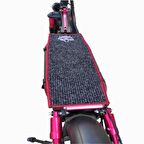 Elektrikli Scooter Aksesuar Koruyucu Paspas Citycoco T4  Uyumlu Gri Kurt Nakış Armalı