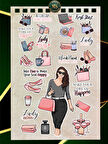 Lady Boss Sticker Seti (25’li) – Laptop, Ajanda, Defter, Bullet Journal Uyumlu Suya Dayanıklı Etiket