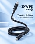Pd Hızlı Şarj Destekli Led Göstergeli Lightning Kablo