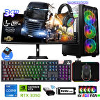 Xaser Delux X97 i5 12400F 32GB Ram 512GB M.2 NVMe SSD 6GB RTX3050 34" 180Hz Curved Oyuncu Bilgisayarı