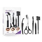 5'li Kirpik Bakım Seti Yüz Bakım Seti  Kaş Makası Cımbız Ve Ustura Kaş Ve Kirpik Şekillendirme