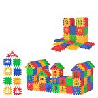 Eğitici ve Eğlenceli Oyuncak Puzzle City 128 Parça Yapboz - Oyuncak Waffle Puzzle