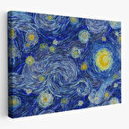 Van Gogh Yıldızlı Gece Dekoratif Kanvas Tablo-6519