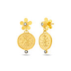 14 Ayar Altın Compas Küpe 1091