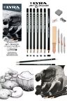 Lyra Art Design Dereceli Karakalem Eskiz Profesyonel Çizim Seti