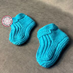 Uretti - Tuğba 9352 - El Örgüsü Mavi Çocuk Patik