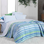 Sarev Viola Tek Kişilik Mavi Pike Takımı