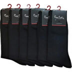 6 Çift Erkek Pamuk Çorap Koku Yapmaz Terletmez Siyah Renk