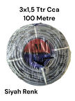 Ms 3X1.5 Ttr Cca Kablo Siyah 100 Metre