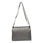 SİA ÇANTA Kabartma Yazı Detaylı Çapraz Askılı  Üç Fermuarlı Gözlü Kullanışlı Şık Çanta