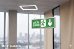 Led Işıklı Acil Çıkış Exıt Levhası AŞAGIYA  Yön(3SAAT SARJLI) Kurumsal