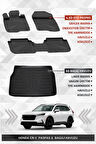 Sahler Honda CR-V 2024+ Uyumlu 4.5D Premium Havuzlu Oto Paspas ve Liner Marka 3D Bagaj Havuzu