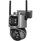 Ozmik  CMR61 8MP Wifi PTZ Dış Mekan Kamera  4K Çift Lens İki Yönlü Ses Video Gözetim