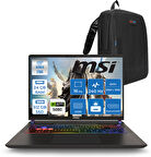 Msı Vector 16 Intel Core Ultra 9 275HX 24GB 512GB SSD RTX5080 16GB Tdp 175W Gddr7 Freedos 16" Qhd+ 240Hz Taşınabilir Bilgisayar A2XWIG090XTRF06 + Zetta Çanta