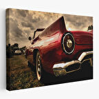 Kırmızı Klasik Araba Tablosu-6597