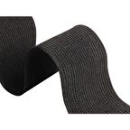 Siyah 4 cm Yassı Bel Paça Don Lastiği Yassı Maske Lastiği