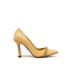 RAJAB RJB7728 BEJ KADIN TAŞLI KEMER DETAYLI ABİYE AYAKKABI