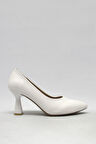 KANUGA BB2022-52 BEYAZ KADIN ŞAMPANYA TOPUK STİLETTO