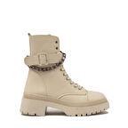 BEETY AKYN-158.9078 EKRU KADIN ZİNCİR DETAYLI KEMERLİ BOT