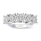 2 Karat Görünümlü Beştaş Yüzük