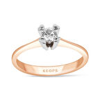 G Renk 0.20 Karat Pırlanta Kalpli Tektaş Yüzük