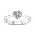 0.15 Karat Kalp Tektaş Yüzük