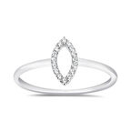 0.10 Karat Pırlanta Markiz Coronet Yüzük