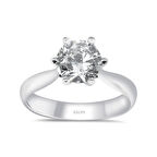 1 Karat E Renk Pırlanta Vintage Tektaş Yüzük-HRD Sertifikalı