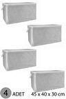 KAZAK HURCU MİNİ HURÇ 45x40x30 cm GRİ - 4 ADET