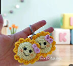 Amigurumi güneş anaktarlik hediyelik aksesuar
